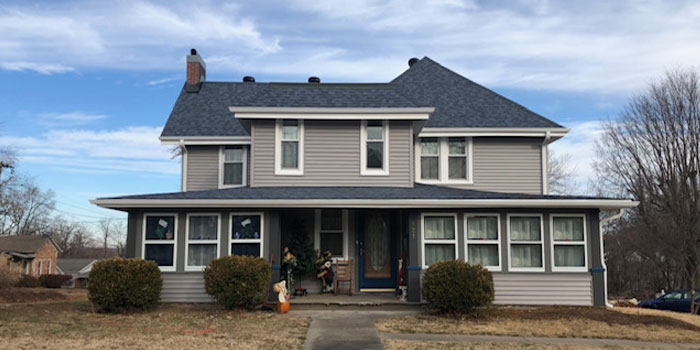 After backyard of house