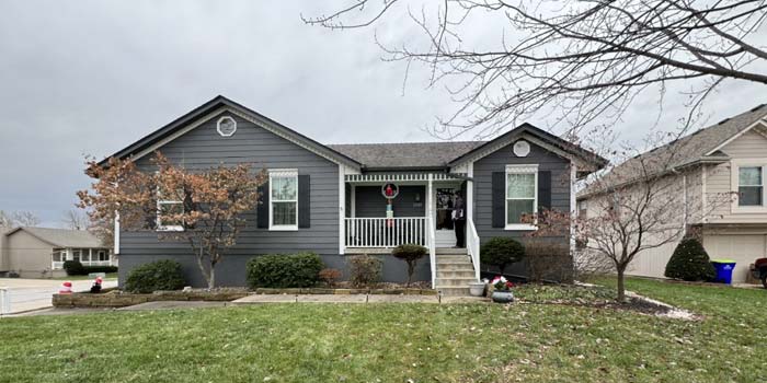 Before side view of house