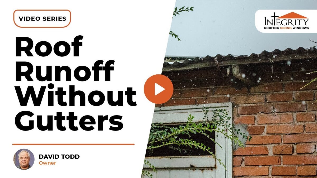 roof runoff without gutters